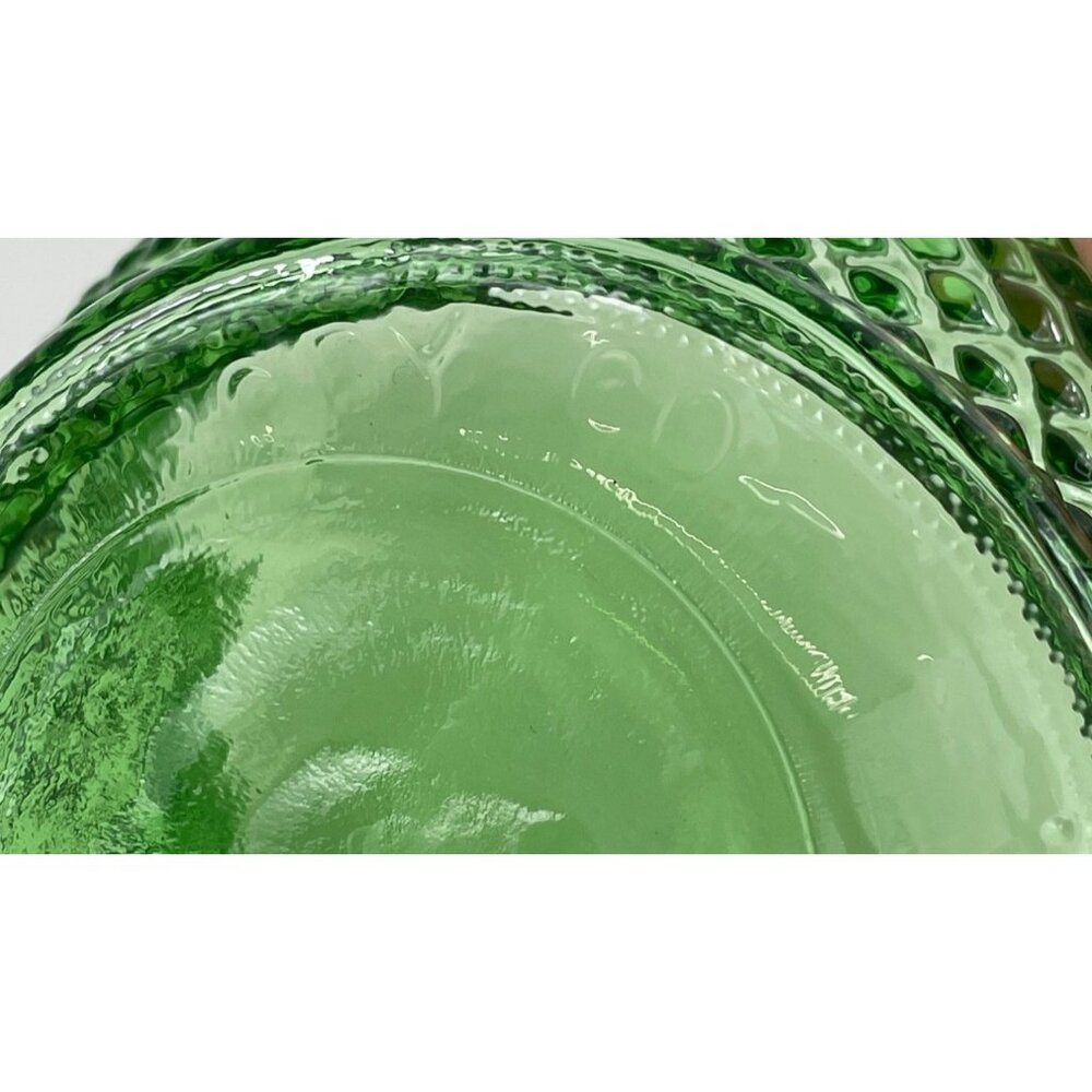 EO Brody Co 4" High Green Glass Vase Diamond Pattern - Picture 11 of 11